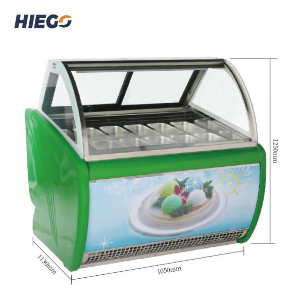 Buy cheap 50-60hz Ice Cream Display Cabinet Curved Glass Gelato Display Cabinet from wholesalers