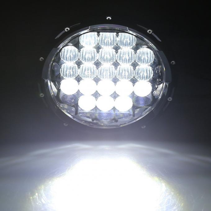 5D New 2pcs 7-inch 105W White LED Round-shaped Headlight for Jeep LED Daytime Running Lights
