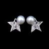 Buy cheap 925 Sterling Silver Pearl Girls Piercing Earrings Studs / Women Earring Jewelry from wholesalers