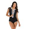 Buy cheap Active Stretch Zip Womens Surfing Suits Breathable Mesh One Piece from wholesalers