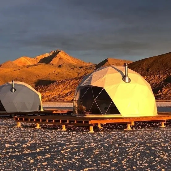 Camping 4 Season Geodesic Tent Dome House Inflatable Transparent