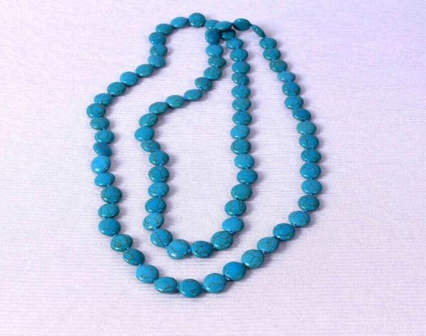 Buy cheap Long lines of light blue turquoise necklace from wholesalers