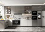 Free Customzied Design Laminate Modern Frameless Timber Finish Kitchen Cabinets