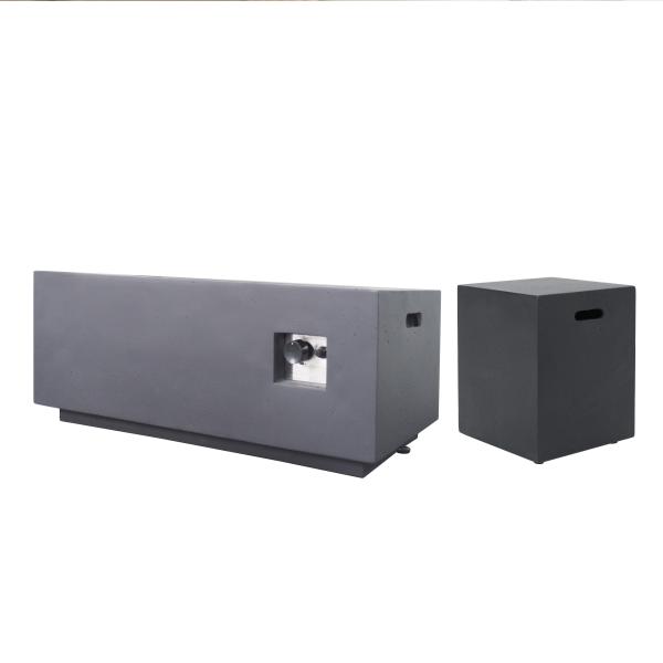 Buy cheap Concrete Burning Outdoor Gas Firepit Patio Furniture 40" Rectangular from wholesalers