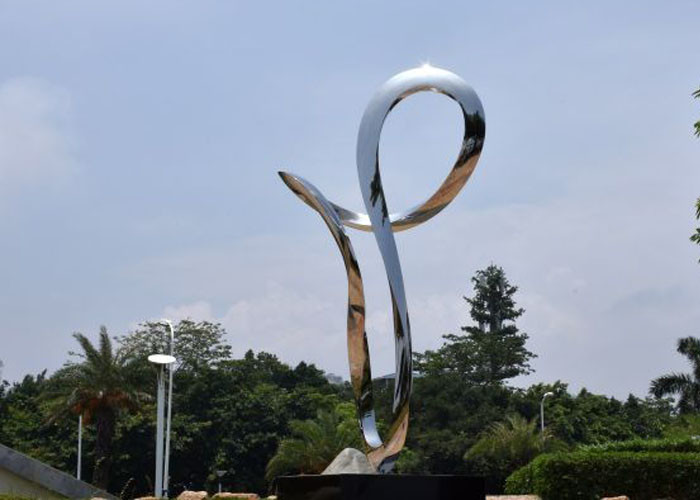 Custom Made Modern Stainless Steel Abstract Sculpture For Outdoor Art