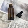 Buy cheap Amber 30ml Glass Cosmetic Bottles Essential Oil With Ratchet Closure Dropper from wholesalers