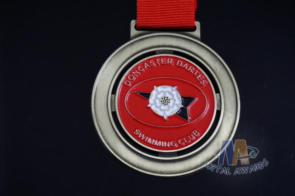 Buy cheap Beautiful Flower Logo Custom Award Medals Anniversary Medallions 50mm Size from wholesalers