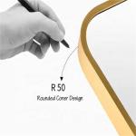 Clear Gold Mirror Bath Mirror Full Length Aluminum Alloy Standing Decorative
