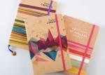 Gold Edge Kraft Cardboard Hard Cover Notebook Perfect Binding And Pendant