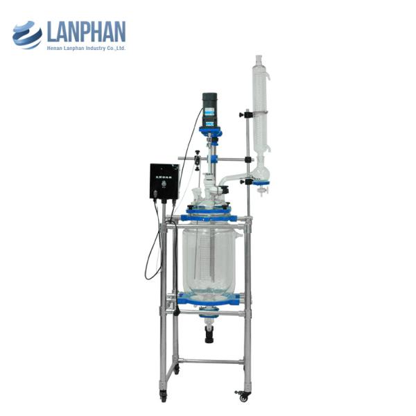 Buy cheap High Pressure H2100mm 20 liter Lab Glass Reactor from wholesalers