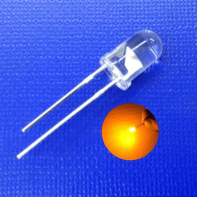 Buy cheap 5mm LED Light Emitting Diode 600nm Orange Color 10000mcd Clear Lens Round Shape With Flange from wholesalers