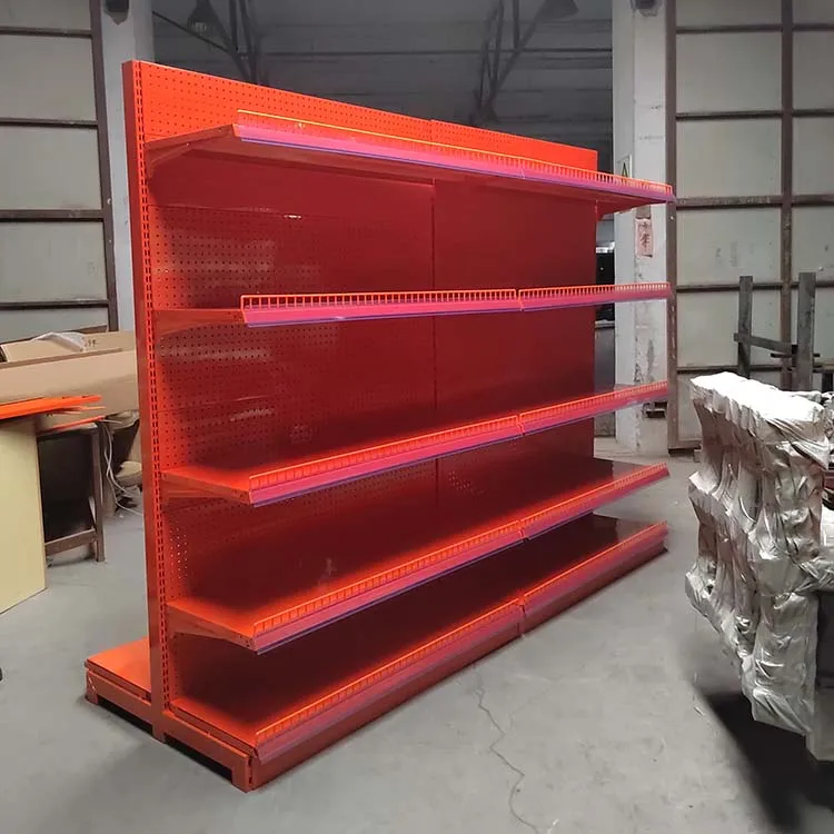 Factory custom color size metal heavy duty supermarket shelves 250cm