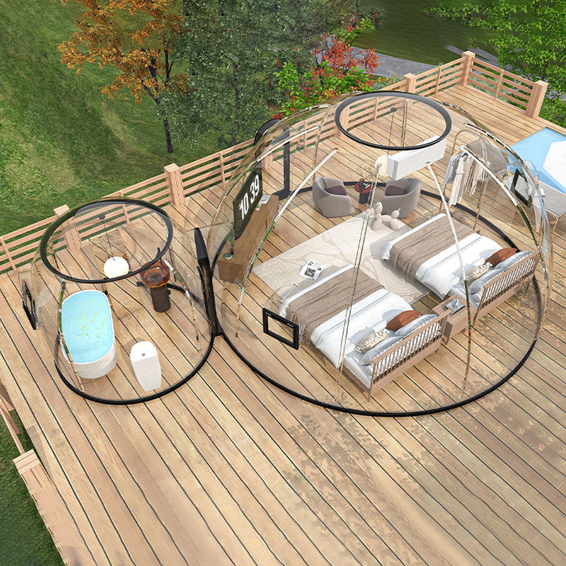 Park rest tent transparent waterproof night stargazing PC material bubble room starry room