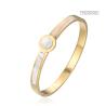 Buy cheap ODM Dowager Brand Stainless Steel Bangle Gold Silver White Enamel Bracelet from wholesalers