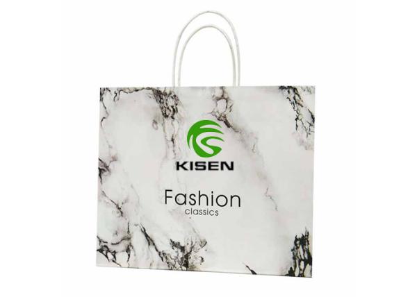 Buy cheap White Bulk Marble Paper Handle Shopping Bags For Gift Promotion Customized Size from wholesalers