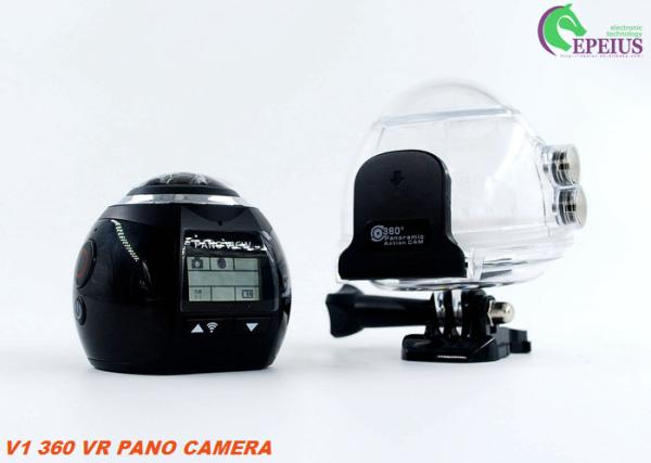 Buy cheap 0.96 '' Oled Screen 3D VR 360 Camera V1 Outdoors Wifi 4k 16MP For Underwater 30 Meters from wholesalers