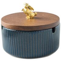 Buy cheap 2024 Father'S Day Gift Round Ceramic Ashtray With Lid Luxury Vintage Porcelain product