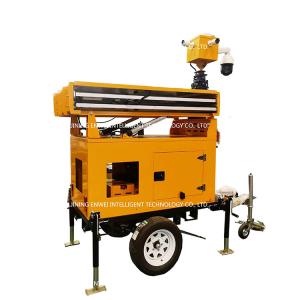 Wholesale Mobile Solar Security Camera Trailer Portable Solar CCTV Trailer For Construction Site Monitoring from china suppliers