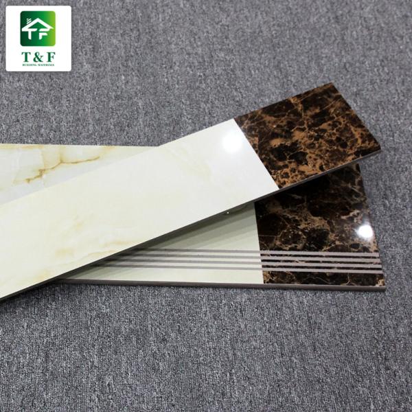 Buy cheap Carrara Glossy White Ceramic Step Tiles For Office Building from wholesalers