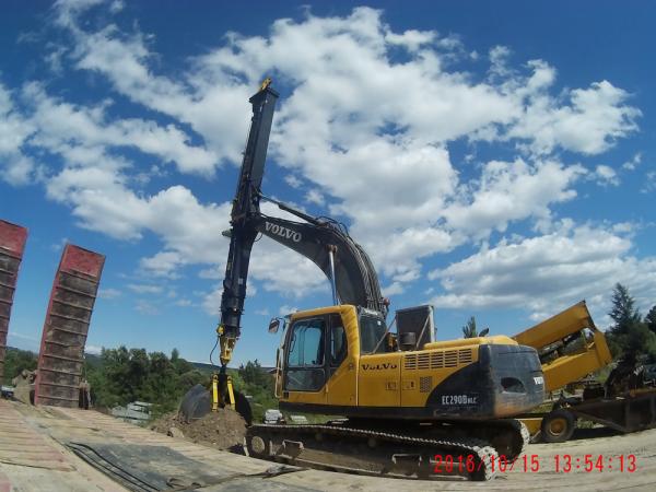 Buy cheap KM150 Clamshell Telescopic Arm Long Boom Excavator 3.6t Hydraulic Cylinder from wholesalers