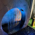 SGS Decorative Outdoor Corten Steel Rain Curtain Water Feature 2mm Thick