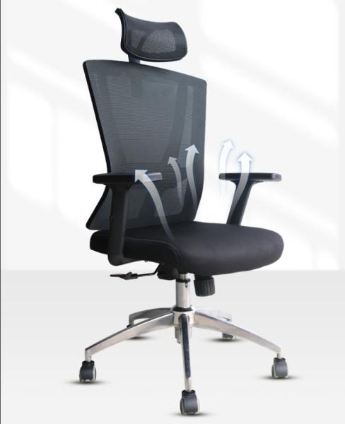 Buy cheap Adjustable Headrest Mesh Chair Fabric Multifunctional Ergonomic High Back Boss Chair from wholesalers