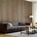 Soundproofing Wall Coverings Black wood slat wall panel for Conference Room