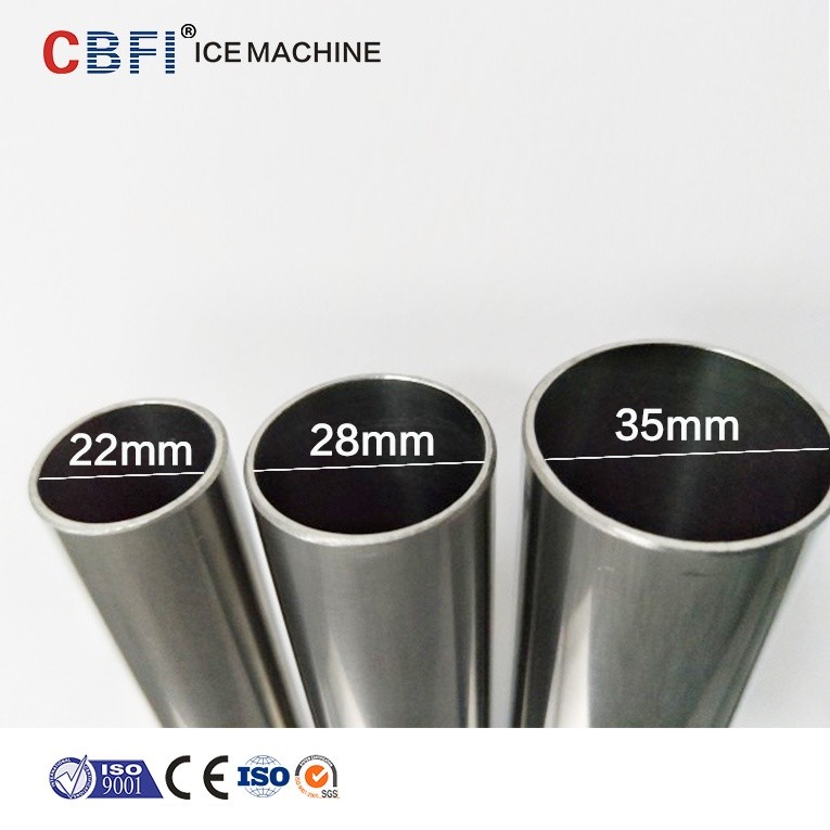 Low Power Consumption Ice Tube Machine For Supermarkets / Cold Drink Shops