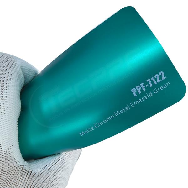 PPF-7122 Matte Chrome Metal Emerald Green Color Paint Protection Film For Car