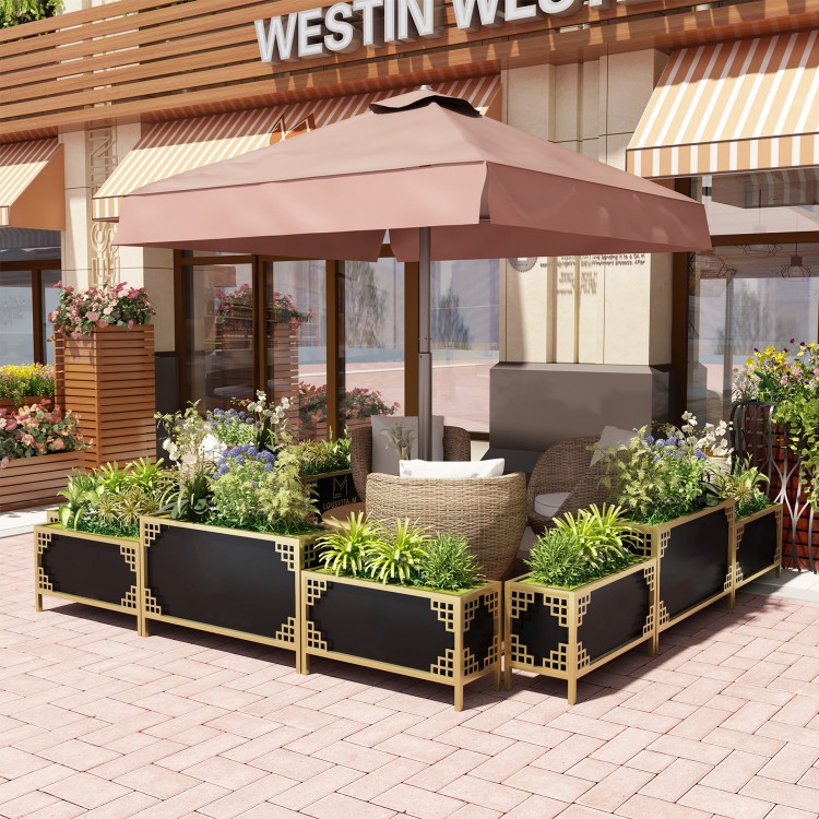 Outdoor luxury iron street combination flower planter box
