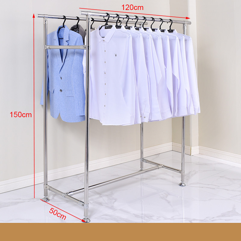Double Pole retractable Hanging Clothes Drying Rack for Showroom