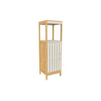 Buy cheap Beige 96.5cm Height MDF Bamboo Stripes Door Metal Handle Bathroom Console Unit product