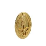 CMYK Color Logo 2mm thick Police Metal Badge Gold Magnetic Name Badge
