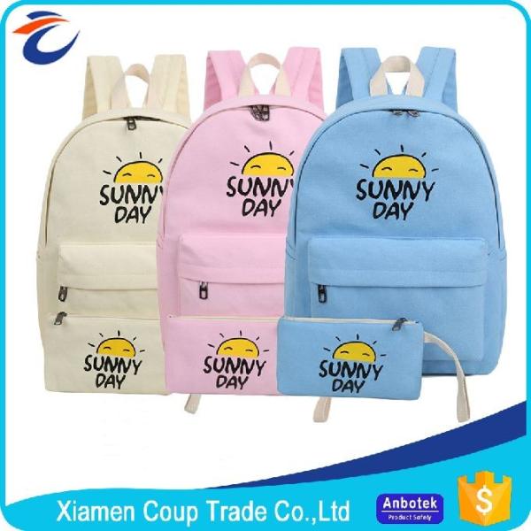 Buy cheap Women Fashion Cartoon Book Bag Canvas Materials Outdoor School Bag For Students from wholesalers