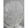 Buy cheap Hotel Office Clear Green Dewaxing Liuli Sand Carved Glass from wholesalers