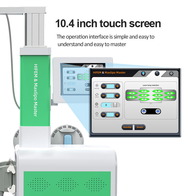 800W-3500W Body Sculptor Machine 10D Laser HIEMT Body Sculpt Machine For Tightening / Slimming