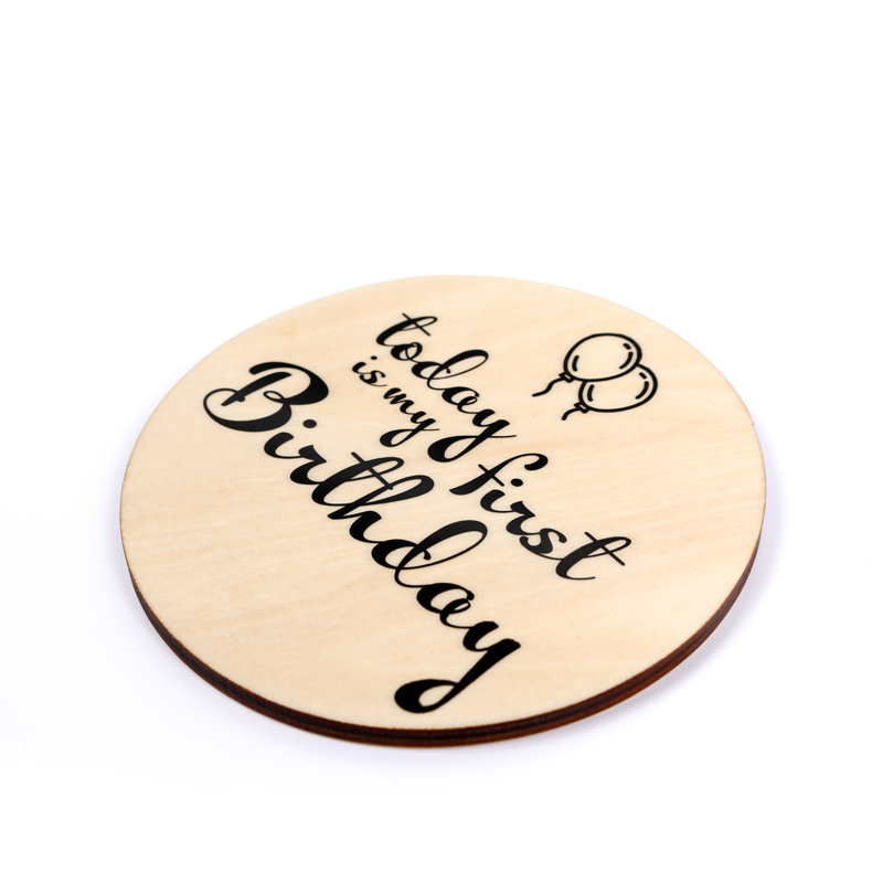 Baby Monthly Milestone Cards Wooden Printed Milestone Discs for Baby Newborn Gifts-customized design accept