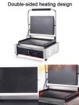 Heavy-Duty 2200W Commercial Electric Sandwich Press Panini Grill for Outdoor