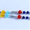 Buy cheap Natural Lapis Lazuli Strand Necklace with Silver Enamel Yellow Chalcedony Pendant(XH057271W) from wholesalers