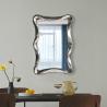 Buy cheap Wave Shape Wall Mounted Makeup Mirror Magnifying Silver Bathroom from wholesalers