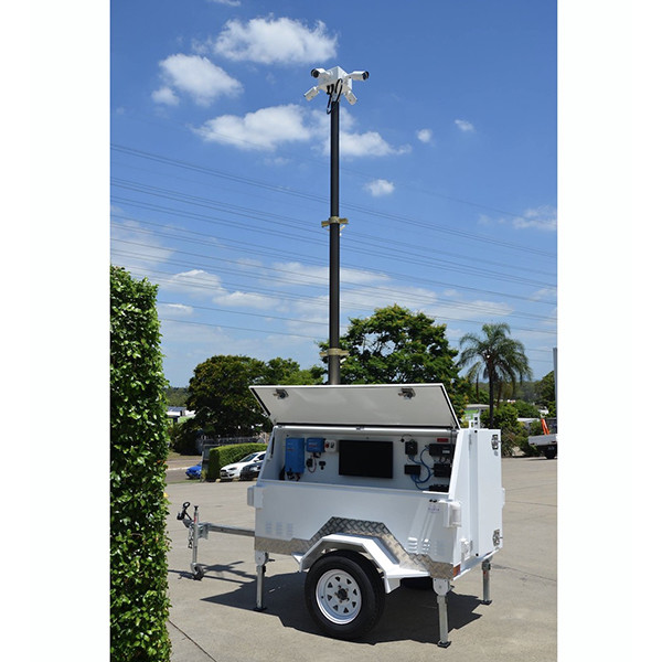 lockable telescoping pneumatic mast 4.5m CCTV mast, aluminum mast