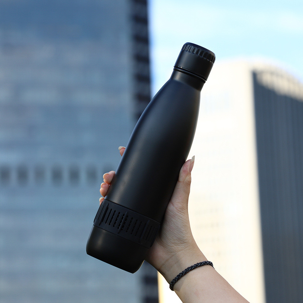 800ml Stainless Steel Sports Water Bottles Wireless Speaker Bluetooth Smart