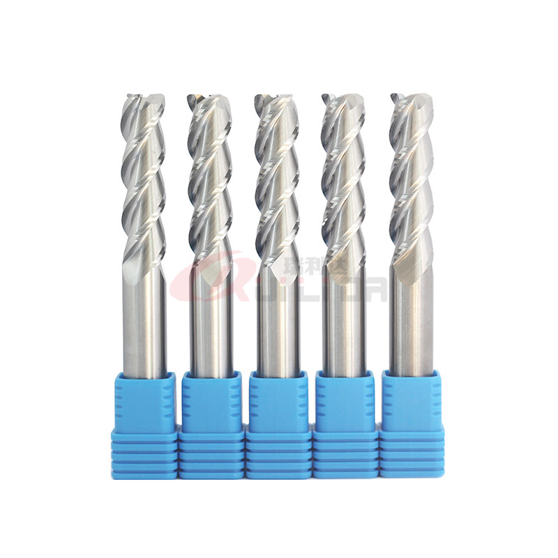 12mm 1/2 3 Flute Carbide End Mill Bits For Cutting Aluminum Corner Radius