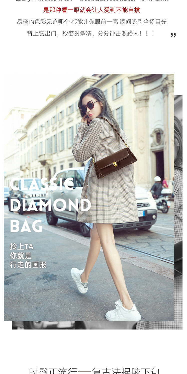 2024 NEW TRENDY RETRO HANDBAG FASHION SHOULDER BAG BAGUETTE BAG WOMEN'S BAG