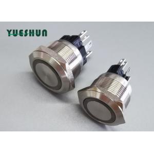 China 250VAC 1NO1NC  IP67 Metal 25mm Led Push Button Momentary Switch on sale