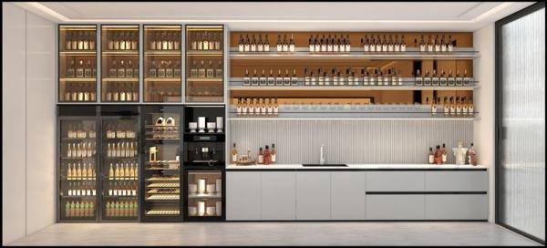 Buy cheap Stainless Steel Wine Cabinet Modern Design Ample Storage Luxury Aesthetics from wholesalers
