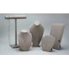 Buy cheap Suede Necklace Bust Display Stand T Bar Handmade Crafts In Gray Color from wholesalers
