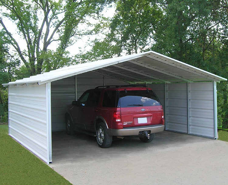 Metal Structure 2 Car Garage Shelter for Outdoor Steel Structural Steel Frame Workshop