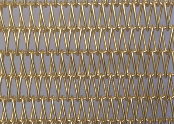 Buy cheap PVD Copper Curtain Metal Spiral Wire Mesh Oxidation Resistance from wholesalers