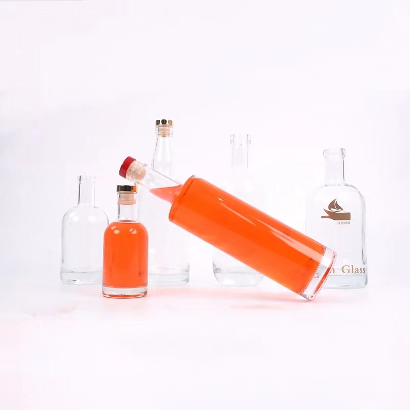 Customized Custom Make Excellent Printing Color Glass Bottle for Vodka Gin Whiskey